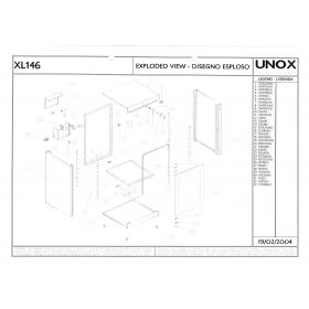 Деталировка Шкаф для расстойки теста Unox XL146 200402-