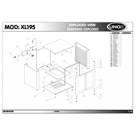 Деталировка Шкаф для расстойки теста Unox XL195 200508-