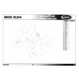 Деталировка Шкаф для расстойки теста Unox XL314 200706-