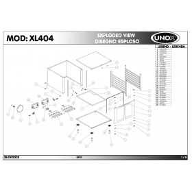 Деталировка Шкаф для расстойки теста Unox XL404 200809-