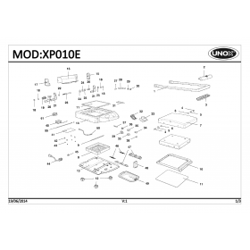 Деталировка Гриль контактный Unox XP010E-0D04