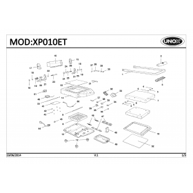 Деталировка Гриль контактный Unox XP010ET-0D04