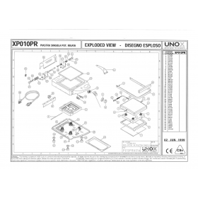 Деталировка Гриль контактный Unox XP010R 199906-