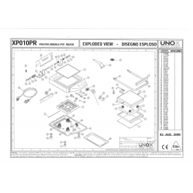 Деталировка Гриль контактный Unox XP010R 200008-