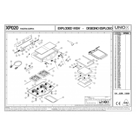 Деталировка Гриль контактный Unox XP020 199906-