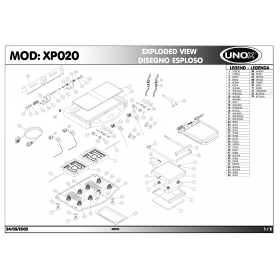 Деталировка Гриль контактный Unox XP020 200505-