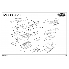 Деталировка Гриль контактный Unox XP020E-0D01