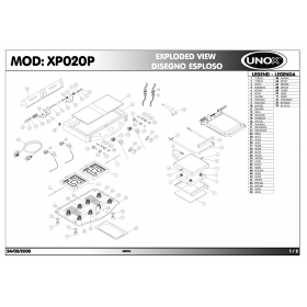 Деталировка Гриль контактный Unox XP020P 200505-