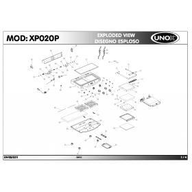 Деталировка Гриль контактный Unox XP020P-0D00