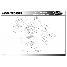 Деталировка Гриль контактный Unox XP020PT-0D00