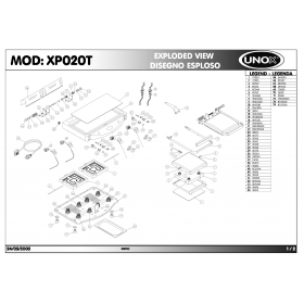 Деталировка Гриль контактный Unox XP020T 200505-