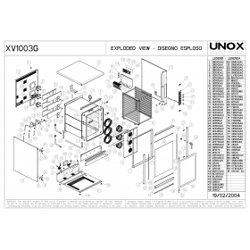 Деталировка Пароконвектомат газ. Unox XV1003G 200402-