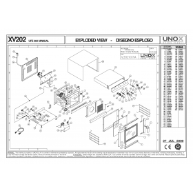 Деталировка Пароконвектомат электр. Unox XV202 200007-