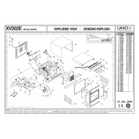Деталировка Пароконвектомат электр. Unox XV202E 200007-