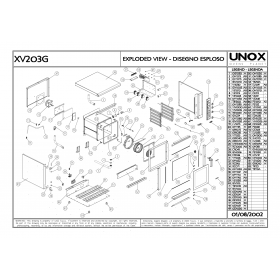 Деталировка Пароконвектомат газ. Unox XV203G 200208-