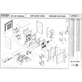 Деталировка Пароконвектомат электр. Unox XV501 200005-