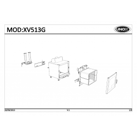 Деталировка Пароконвектомат газ. Unox XV513G-0D00