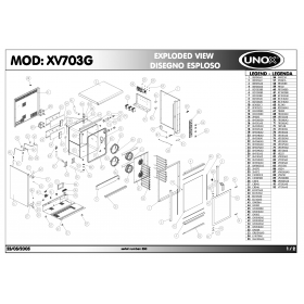 Деталировка Пароконвектомат газ. Unox XV703G-850