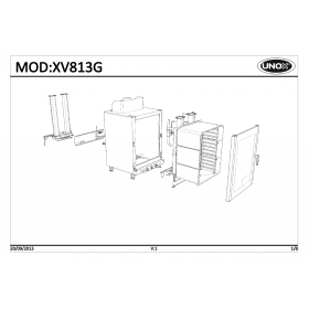 Деталировка Пароконвектомат газ. Unox XV813G-0D00