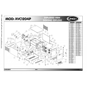 Деталировка Пароконвектомат электр. Unox XVC1204P 200903-