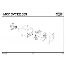 Деталировка Пароконвектомат газ. Unox XVC1215EG-0D02