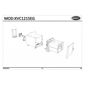 Деталировка Пароконвектомат газ. Unox XVC1215EG-0D04