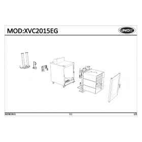 Деталировка Пароконвектомат газ. Unox XVC2015EG-0D03