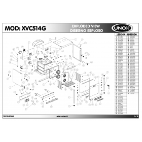 Деталировка Пароконвектомат газ. Unox XVC514G-45