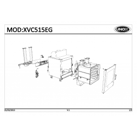 Деталировка Пароконвектомат газ. Unox XVC515EG-0D01