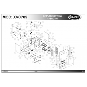 Деталировка Пароконвектомат электр. Unox XVC705 201005-