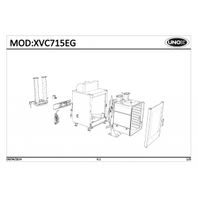 Деталировка Пароконвектомат газ. Unox XVC715EG-0D03