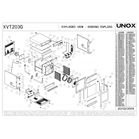 Деталировка Пароконвектомат газ. Unox XVT203G 200402-