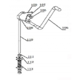 Механизм подъема дежи для миксера Hurakan HKN-IP30F2 105 - 113