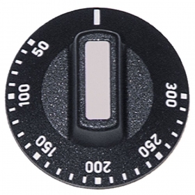 Рукоятка регулировочная термостат темп. макс. 300°C ø 50мм ø ось 6x4,6мм срез сверху 30130201