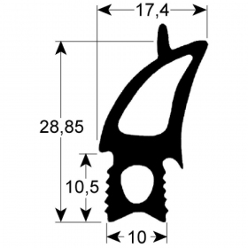 Уплотнитель дверной профиль 2730 Ш 685мм Д 780мм для модели SCC/CM102 подходит для RATIONAL 51051022