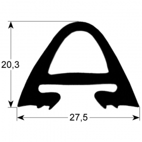 Уплотнитель дверной профиль 2530 Ш 720мм Д 1410мм Кол-во в уп-вке 1 для прибора 20 x 2/1 51051008