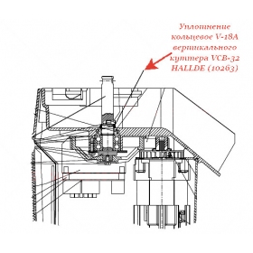 КОЛЬЦЕВОЕ УПЛОТНЕНИЕ V-18A для куттера/овощерезки Hallde