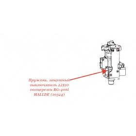 ПРУЖИНА, ЗАЩИТНЫЙ ВЫКЛЮЧАТЕЛЬ, 22510 для овощерезки Hallde