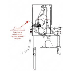 СОЕДИНИТЕЛЬНЫЙ УГОЛЬНИК, 6520-4-1/4 для овощерезки Hallde