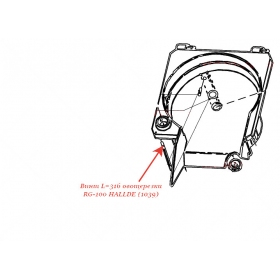 ВИНТ, L=316 для овощерезки Hallde
