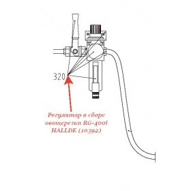 РЕГУЛЯТОР В СБОРЕ для овощерезки Hallde