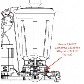 ВИНТ, RT-PTF 5.0X20FZ для блендера/куттера Hallde