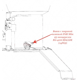 Шпилька винт SK6SS A4 для овощерезки Hallde