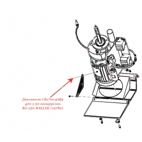 ДВИГАТЕЛЬ, CB1701-4SB5 400 3 50 для овощерезки Hallde