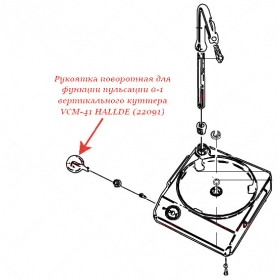 ПОВОРОТНАЯ РУКОЯТКА ДЛЯ ФУНКЦИИ ПУЛЬСАЦИИ, «0-I» для куттера Hallde