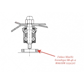 ГАЙКА, M22X1 для блендера Hallde