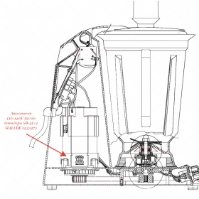 ДВИГАТЕЛЬ, 110-120V 50/60 для блендера Hallde