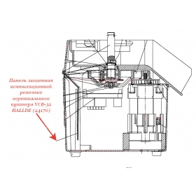ЗАЩИТНАЯ ПАНЕЛЬ ВЕНТИЛЯЦИОННОЙ РЕШЕТКИ для куттера/овощерезки Hallde
