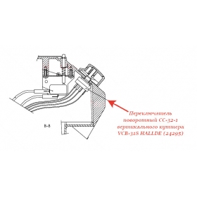 ПОВОРОТНЫЙ ПЕРЕКЛЮЧАТЕЛЬ, CC-32-1 для куттера/овощерезки Hallde