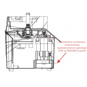КОЛЬЦЕВОЕ УПЛОТНЕНИЕ, ВЕНТИЛЯТОР для куттера/овощерезки Hallde